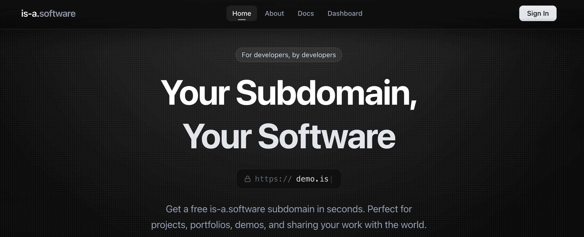 Preview of is-a.software
